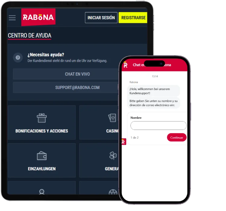 Rabona Casino Chat en Vivo Rabona Casino chat en vivo con atención al cliente y centro de ayuda